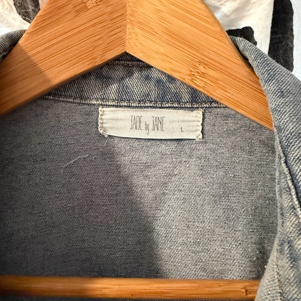 Boutique Denim Jacket with Colorful Patches - Picture 4 of 5